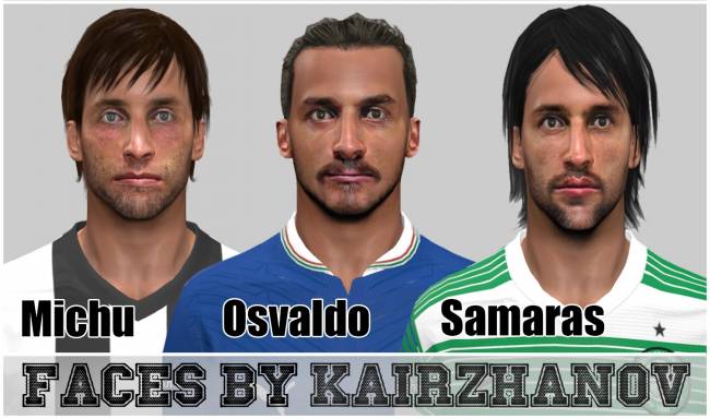 Лица Michu, Samarasa и Osvaldo от Kairzhanova