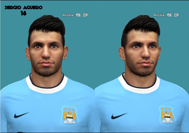 Sergio Aguero Face PES14