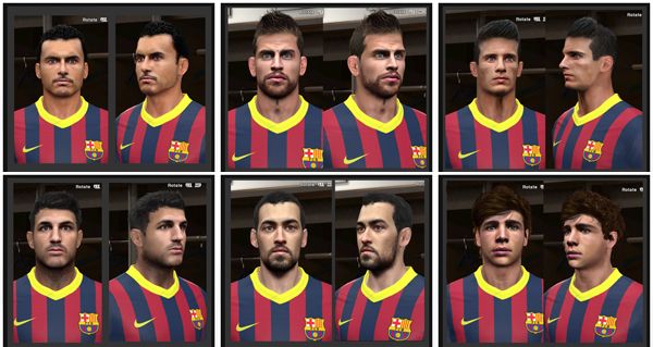 PES 2014 FC Barcelona FacePack