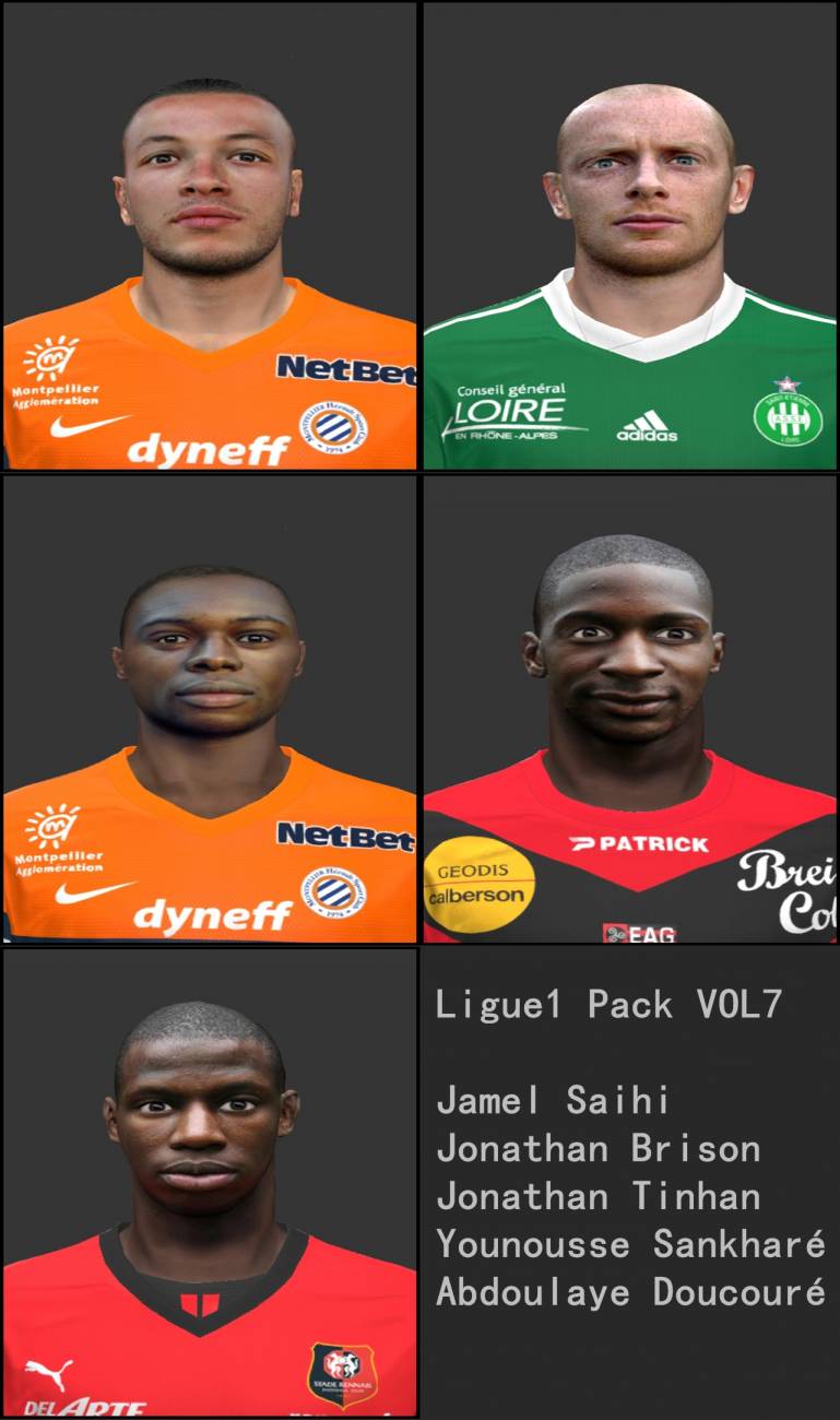 Ligue1 PES 2014 Face Pack vol.7