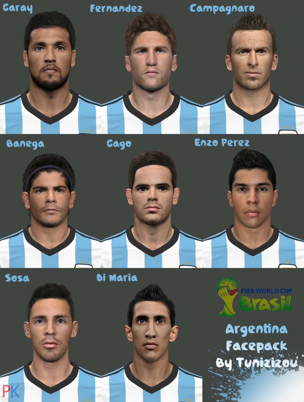 PES 2014 WC 2014 Argentina Facepack