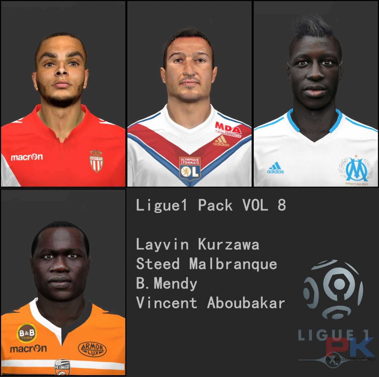 Pro Evolution Soccer 2014 Ligue 1 FacePack vol.8