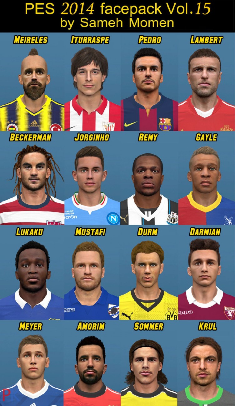 Pro Evolution Soccer 2014 Facepack vol.15