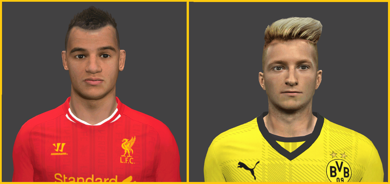 PES 2014 Face Marco Reus & Coutinho