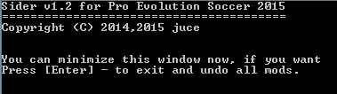 Sider 1.2 For PES 2015 by Juce
