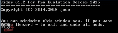 Sider 2.0 для PES 2015 от Juce