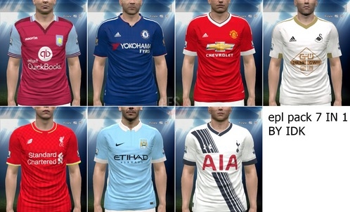 PES 2015 English Premier League 15/16 Kits Pack v1