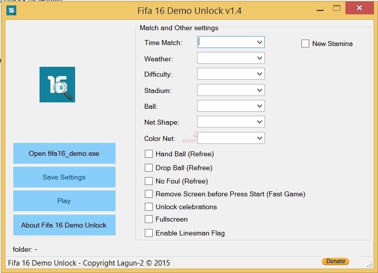 Demo Unlock - программа для демо-версии FIFA 16