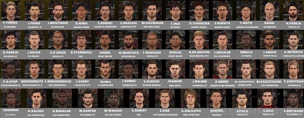 Лица из DLC 2.0 игра PES 2016