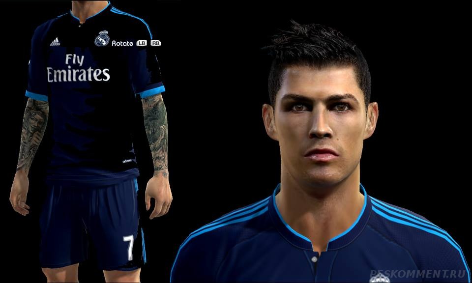 Лицо и тату Криштиану Роналду в PES 2013