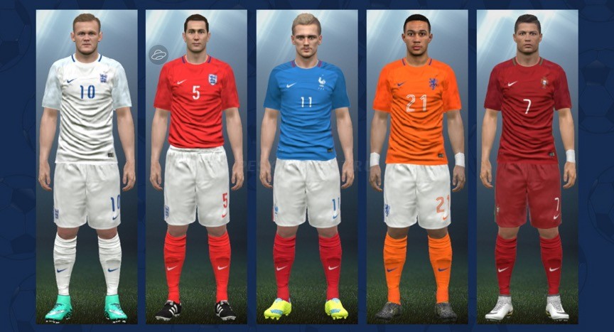 Форма сборных на Евро 2016 для pc версия PES 2016