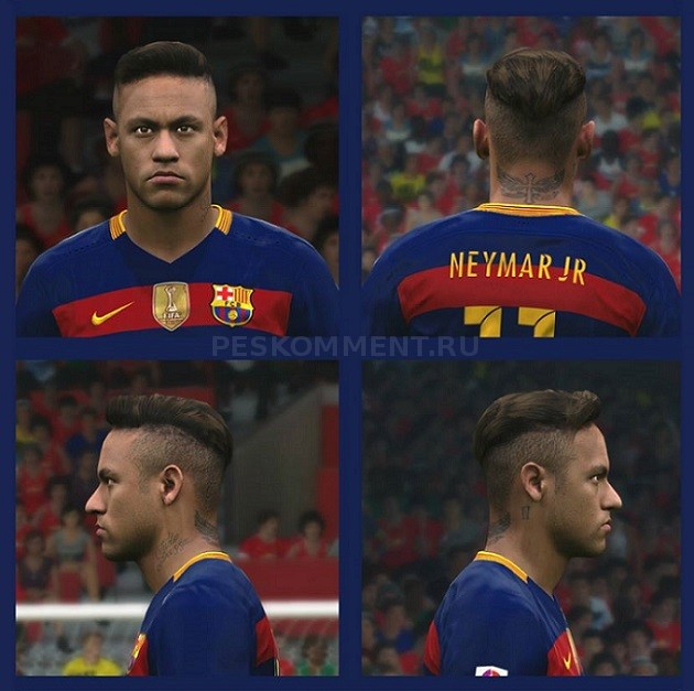 Обновленное лицо Неймара для PES2016