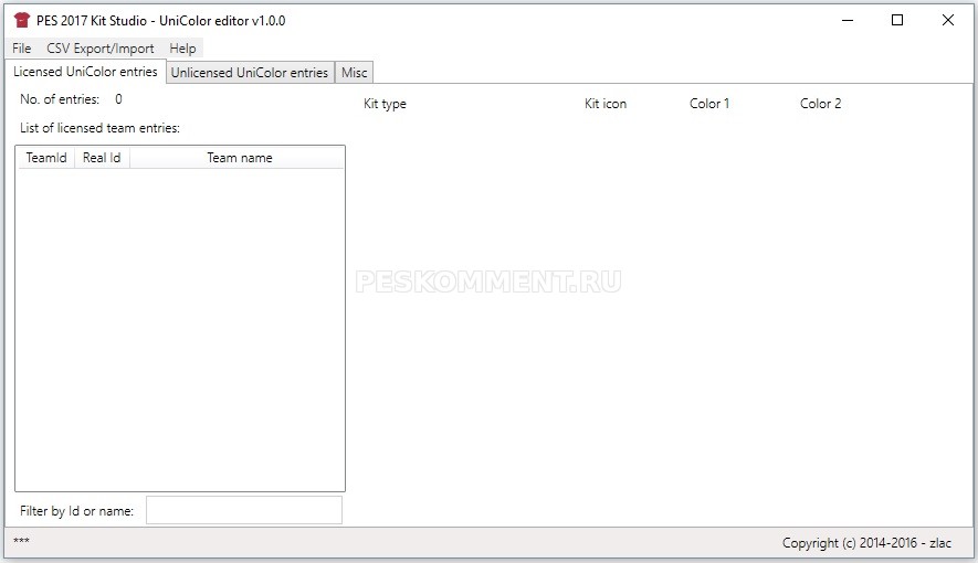 Kit Studio 2017 – UniColor Editor v1.0.0