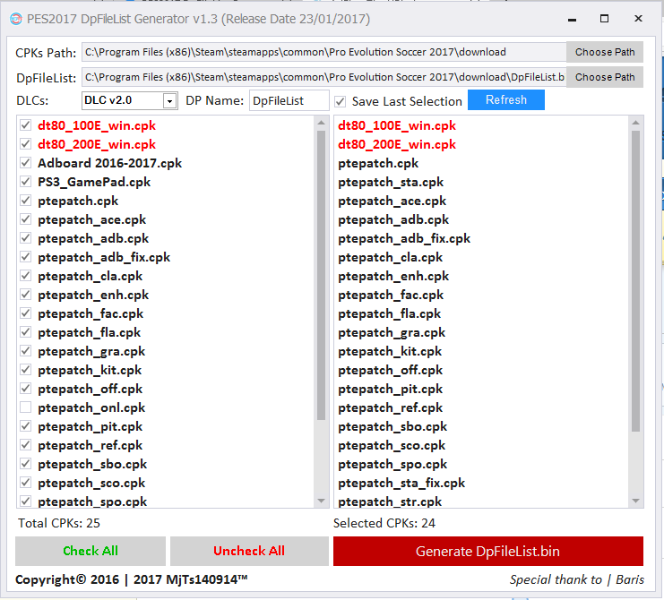DpFileList Generator v1.3