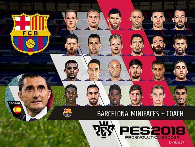 PES 2018 Барселона Mini Faces для ПК