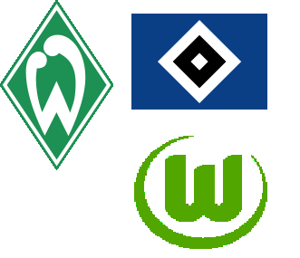 Кричалки Werder Bremen,VfL Wolfsburg и Hamburger SV