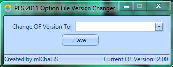 PES2011 Option File Version Changer 0.2