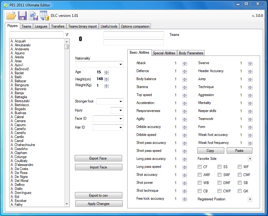 PES 2011 Ultimate Editor 3.0.5