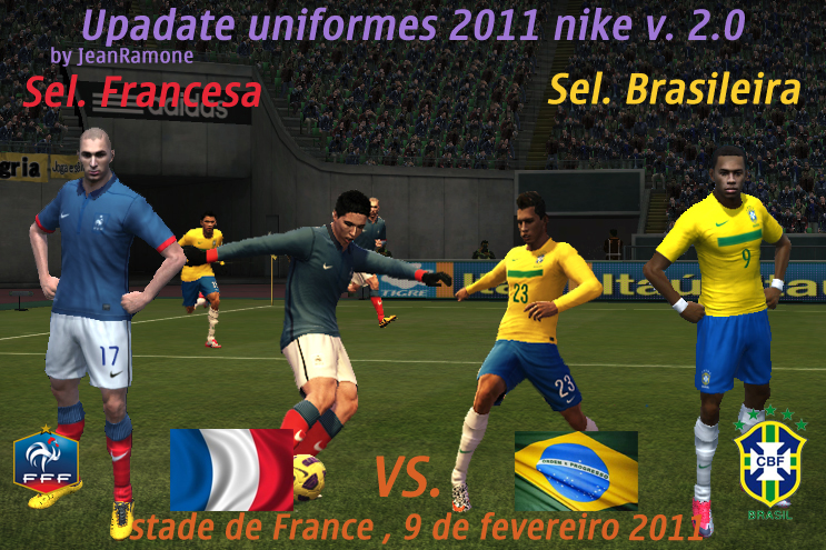 Update Kits Home France and Brazil Nike 2011 v.2.0