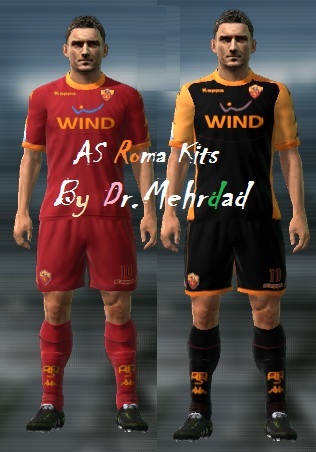 AS Roma red & black kits by Dr.Mehrdad
