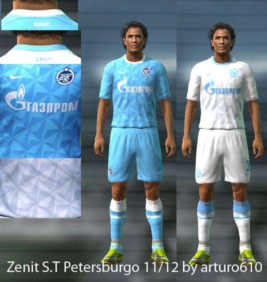 PES 2011 Zenit S.t Petersburgo 11/12 kits by arturo610