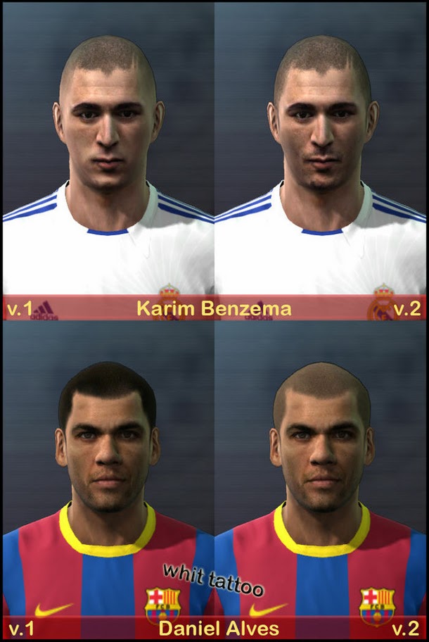 Benzema & Daniel Alves Faces by El Nino 9