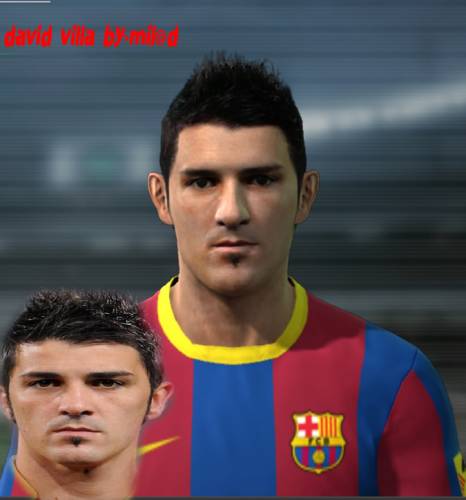 David Villa face for PES 2011