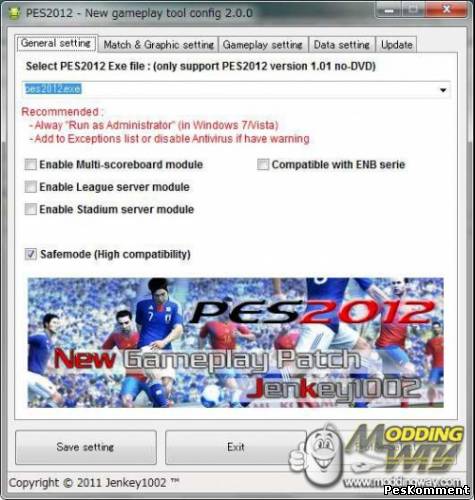 PES 2012 "Jenkey's Gameplay patch v2.00"