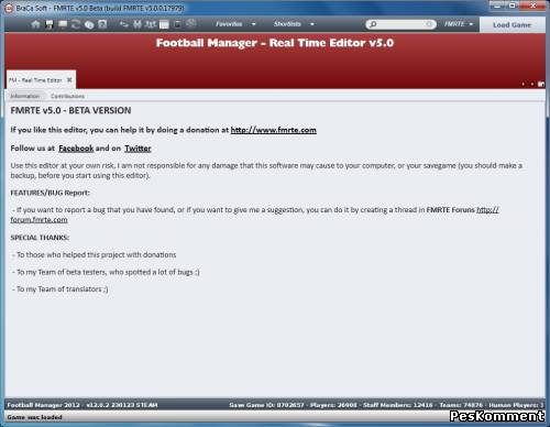 FMRTE Версия 5.02 для Football Manager 2012