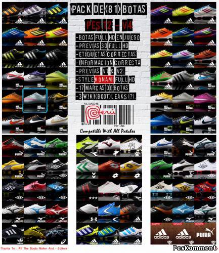 Pack de Botas (81 boots) - V4 Full HD