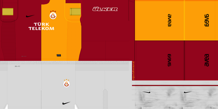 Galatasaray 11-12 Kit Set by squidward *Updated with Euro versions*