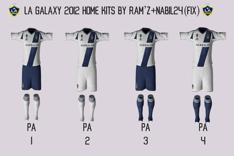 LA Galaxy Home Kits 2012