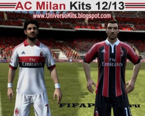 AC Milan 12/13 Home and away kits