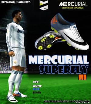 Mercurial Superfly Iii - White, Blue, Black