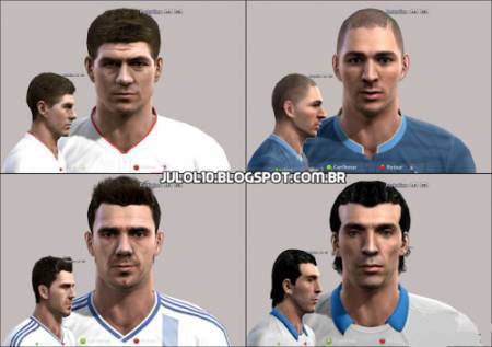 STEVEN GERRARD, KARIM BENZEMA, KOSTAS KATSOURANIS и GIANLUIGI BUFFON FACES