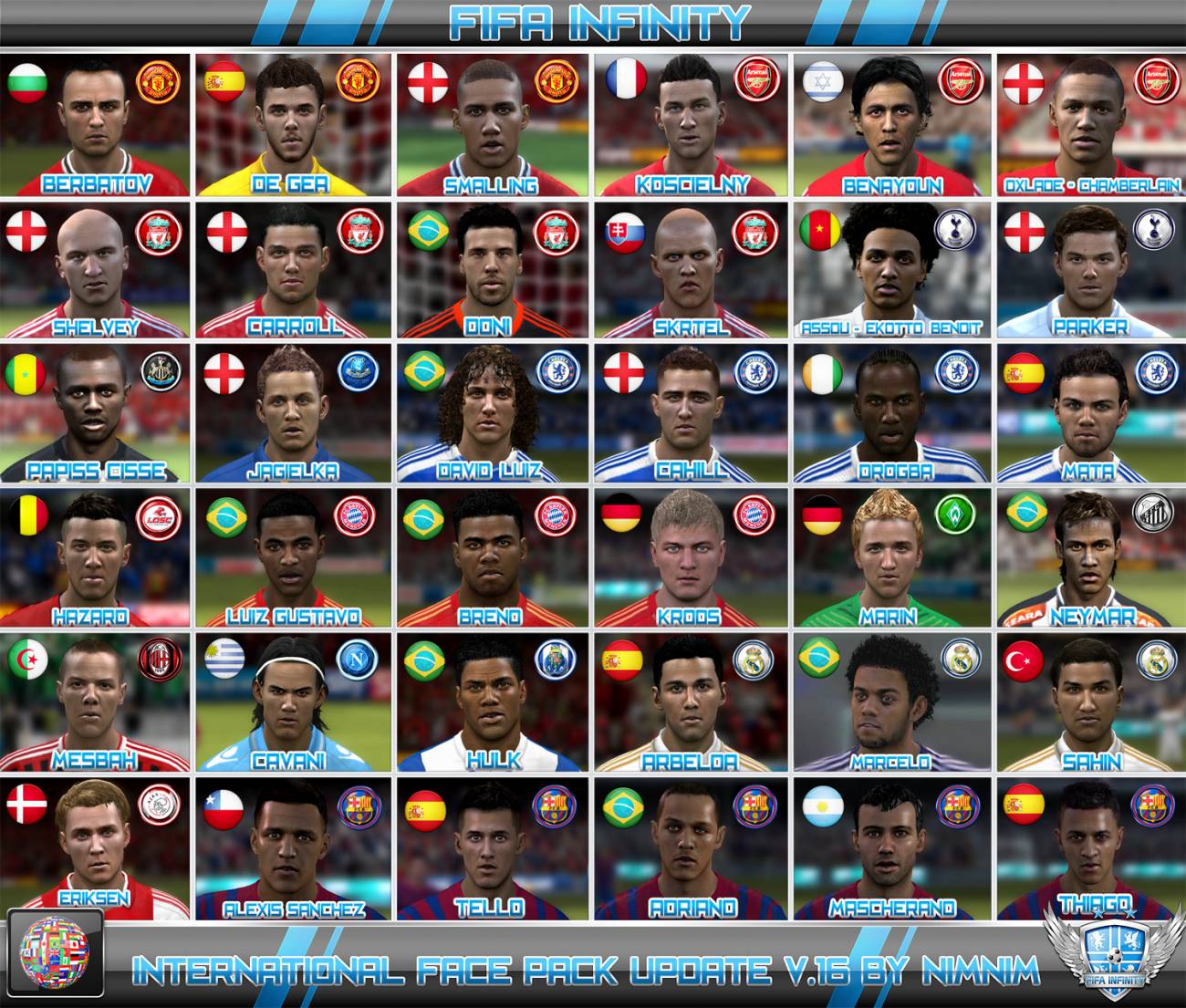 FIFA 12 "International Face Pack Update V.16".