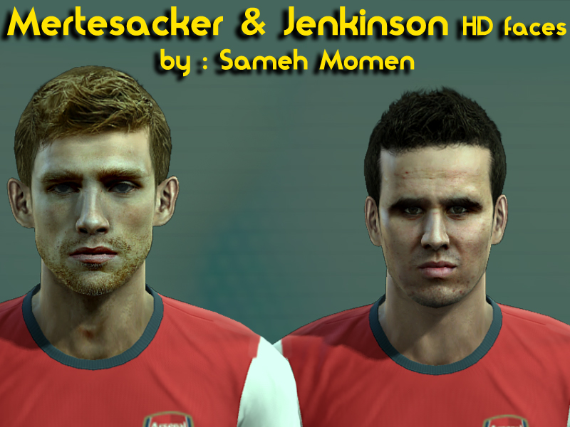 Mertesacker & Jenkinson Faces