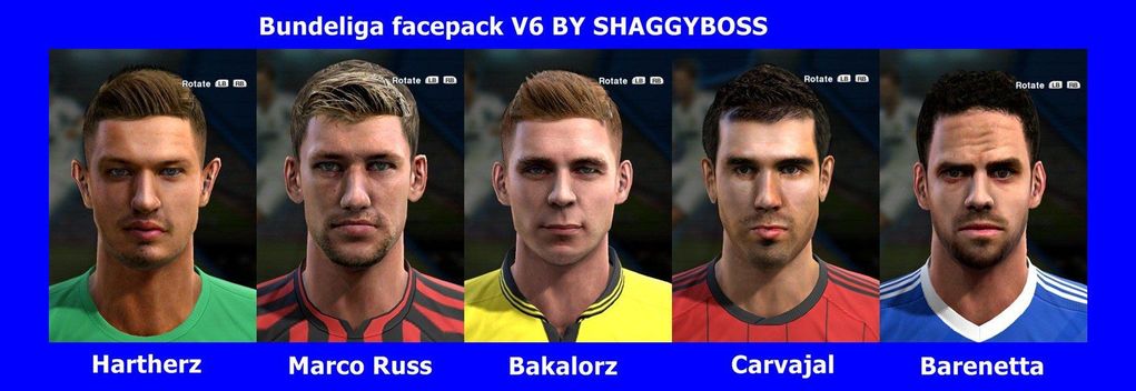 PES 2013 Bundesliga Facespack v6