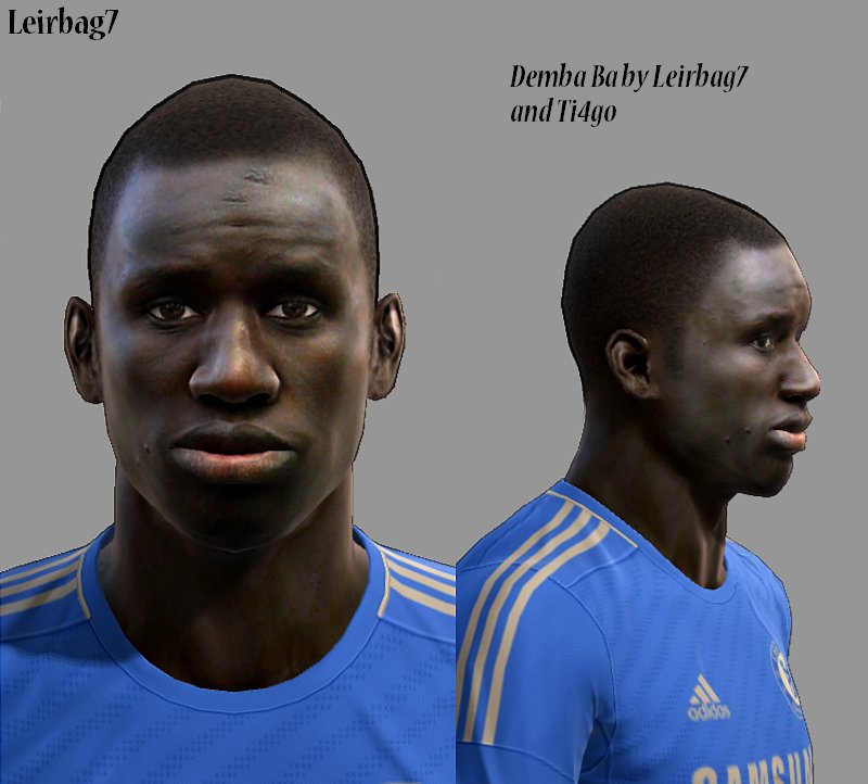 Demba Ba face by Leirbag7 and ti4go