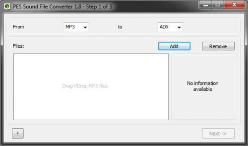 PES Sound File Converter 1.8
