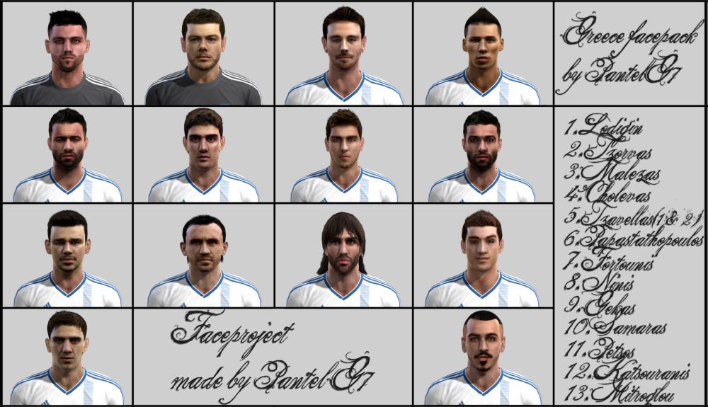 Greece NT Facepack 2013