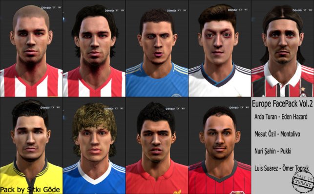 PES2013 Europe Face Pack Vol.2