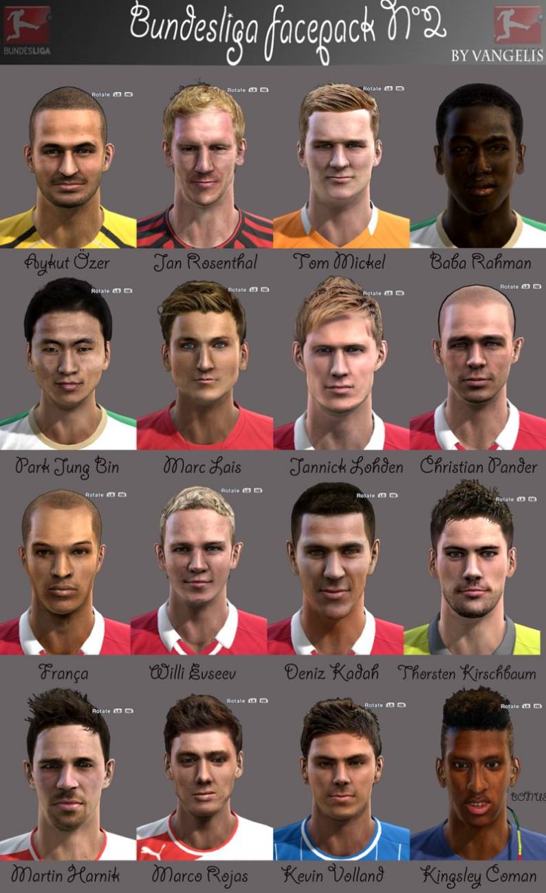 PES 2013 Bundesliga facepack N°2