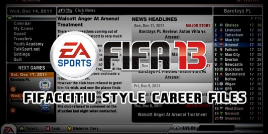 Стиль Карьеры FIFA 13
