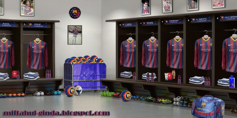 PES 2014 Locker Room Barcelona