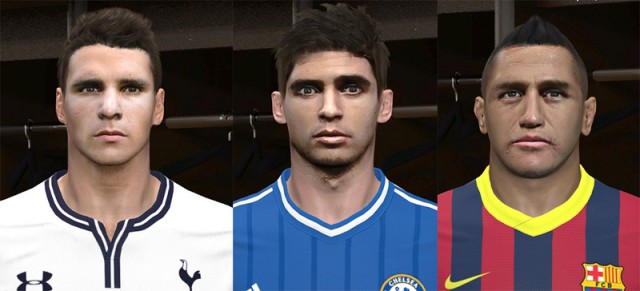 Faces PES 2014 Alexis, Lamela and Oscar