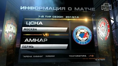 ЦСКА - Амкар / Чемпионат России 2013-2014 / 7-й тур