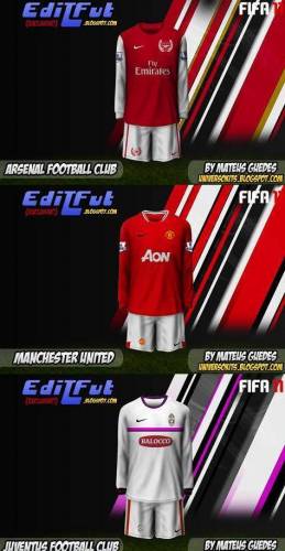Формы Арсенала, Манчестера и Ювентуса для FIFA 11