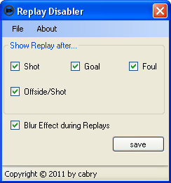 PES 2011 Replay Disabler