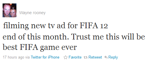 Уэйн Руни о новой игре FIFA 12